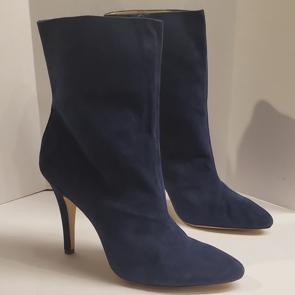 Pointy Toe Suede Bootie - Never Worn